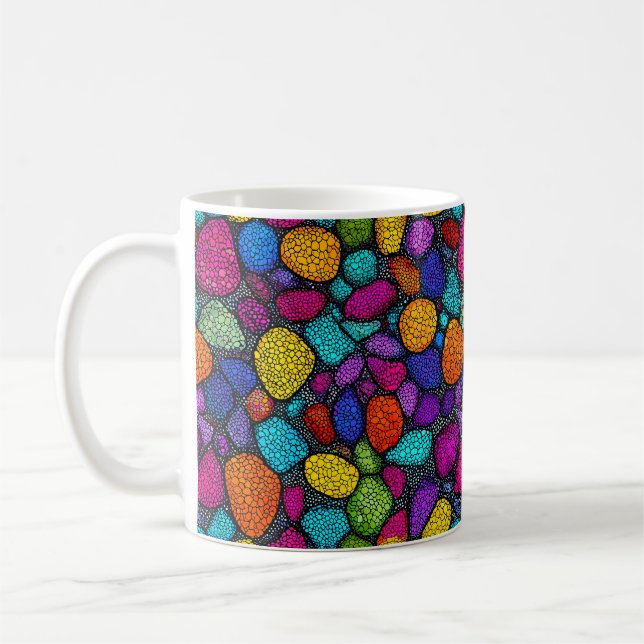 Vibrant Abstract Stone Flow Colourful Rock Art✨☕ Coffee Mug (Left)