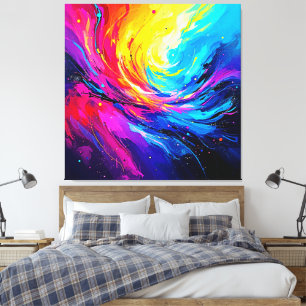 Vibrant Abstract Swirl Canvas Print