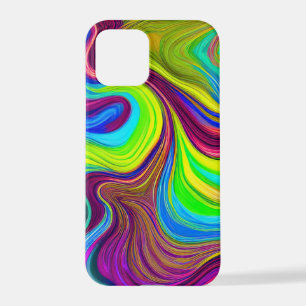 Vibrant Abstract Swirl iPhone Case – Neon Colors