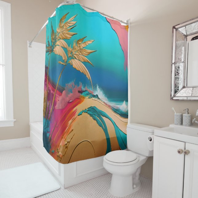 Vibrant Abstract Tropical Beach Scene (In Situ)