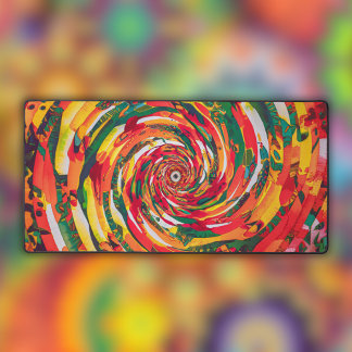 Vibrant Abstract Watercolor Desk Mat