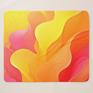 Vibrant Abstract Wave of Warmth Design Sherpa Blanket