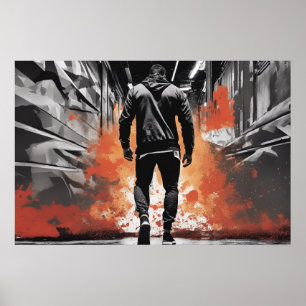 Vibrant Abstract Workout Home Gym Poster