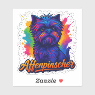 Vibrant Affenpinscher Pop Art Portrait – Colourful