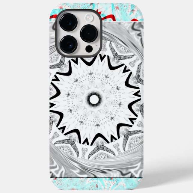 Vibrant African Culture: A Pink and Cyan Fusion Case-Mate iPhone Case (Back)