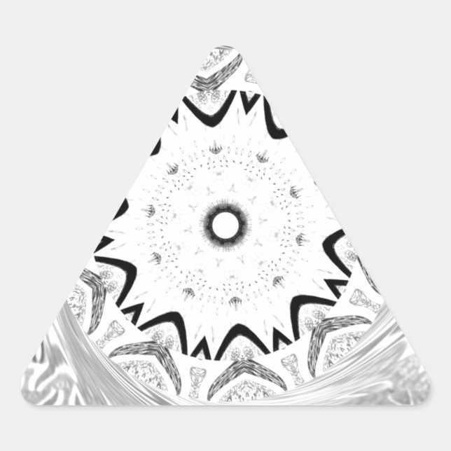 Vibrant African Culture: A Pink and Cyan Fusion Triangle Sticker (Front)