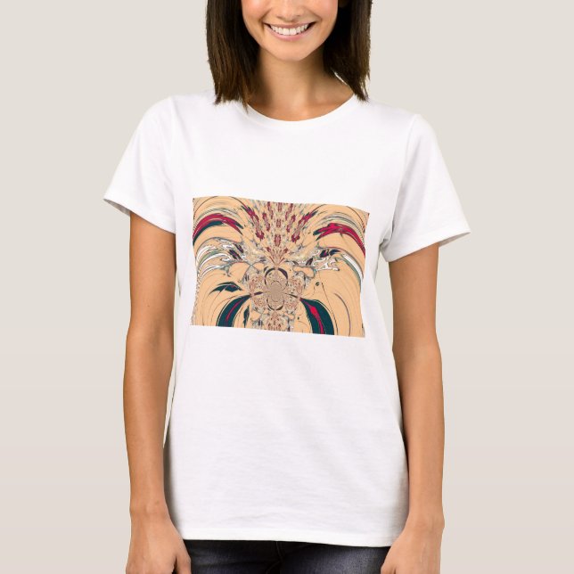 Vibrant African Kaleidoscope: A Peachy Delight T-Shirt (Front)