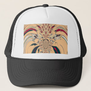 Vibrant African Kaleidoscope: A Peachy Delight Trucker Hat