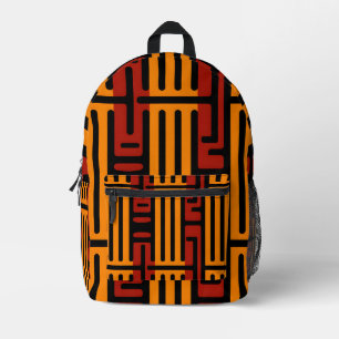 Vibrant African Pattern Printed Backpack
