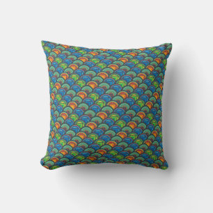 Vibrant African Textiles: Mixing Pattern Scales Throw Pillow