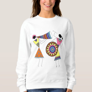 Vibrant African Tribal Art Dancers and Musicians T Sweatshirt