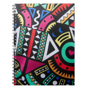 Vibrant Afro-Centric Geometric Pattern – Bold Trib Notebook