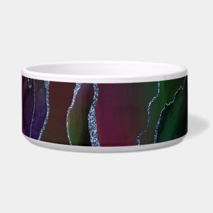 Vibrant Agate   Rich Pink and Green Jewel Tone