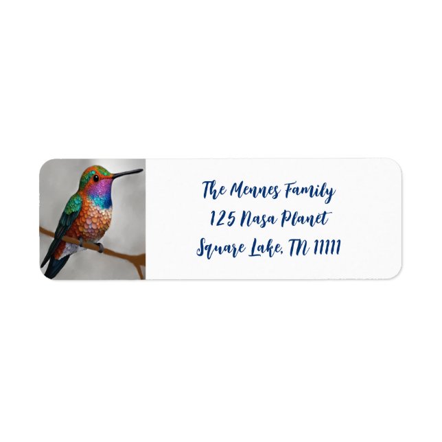 Vibrant Allen’s Hummingbird Painting (Front)