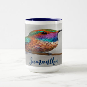 Vibrant Allen’s Hummingbird Painting Mug