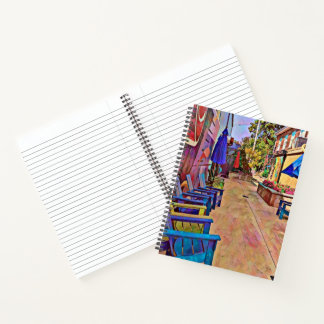 Vibrant Alleyway  Spiral Notebook