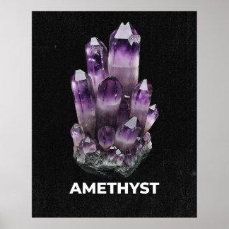 Vibrant Amethyst Crystal Poster