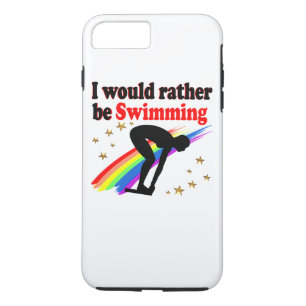 VIBRANT AND COLOR I WOULD RATHER BE SWIMMING iPhone 8 PLUS/7 PLUS CASE