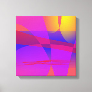Vibrant and Colourful Geometric Design Canvas Print