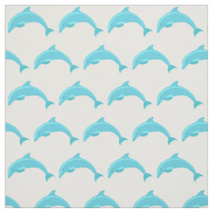 Vibrant and Cute Dolphin Pattern Fabric