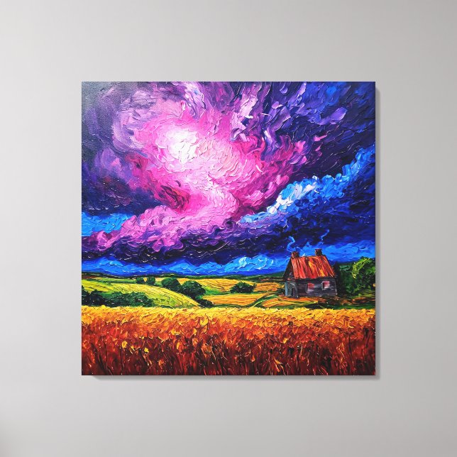 Vibrant and dramatic landscape canvas print (Front)