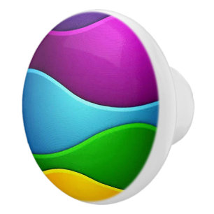 Vibrant and Fun Ceramic Cabinet Knob/Pull Ceramic Knob