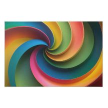 Vibrant and Glossy Colourful Spiral