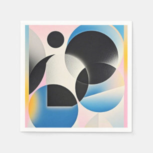 Vibrant and whimsical abstract artwork geometric  napkin