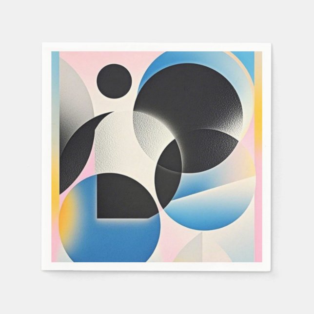 Vibrant and whimsical abstract artwork geometric  napkin (Front)
