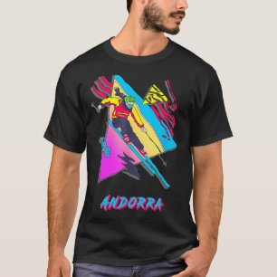 Vibrant Andorra Skiing Adventure Graphic T-Shirt