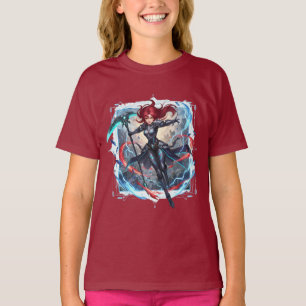 Vibrant Anime Action Scythe Fantasy Girl Kids' T-Shirt