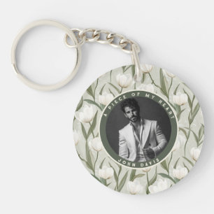 Vibrant Anniversary Gifts For Husband Tulip Flower Keychain