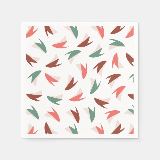 Vibrant Apple Slice Fruit Pattern II Napkin (Front)