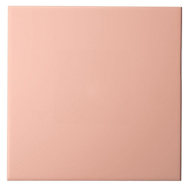 Vibrant Apricot Ceramic Tile. Tile (Front)