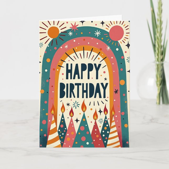Vibrant Archway Birthday Card (Front)
