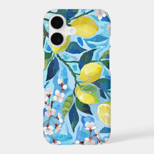 Vibrant art of blue lemon flowers