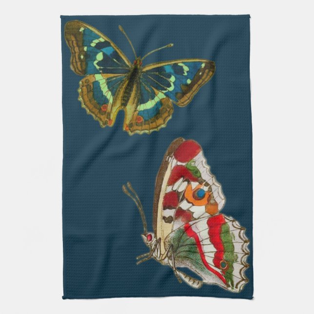 Vibrant Art - Watercolor Butterfly Kitchen Towel (Vertical)