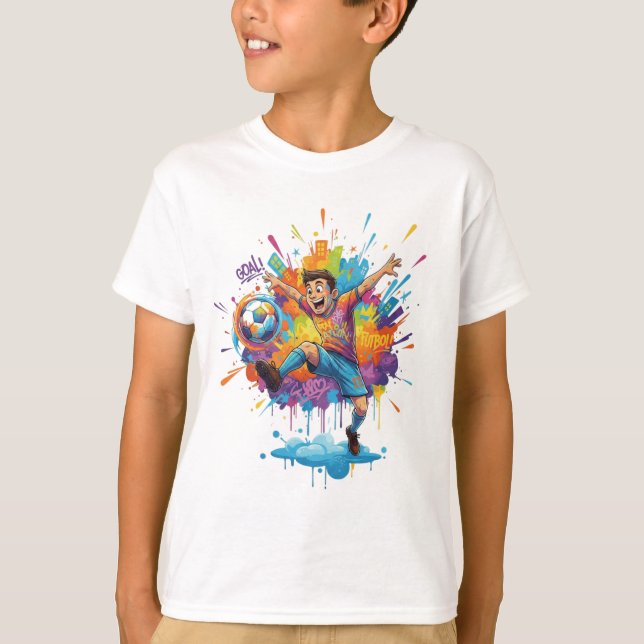Vibrant Artistic Boy T-Shirt (Devant)