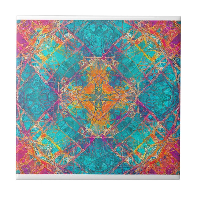Vibrant Artistic Decorative Tiles - Home Decor (Front)