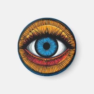 Vibrant Artistic evil Eye Design Magnet