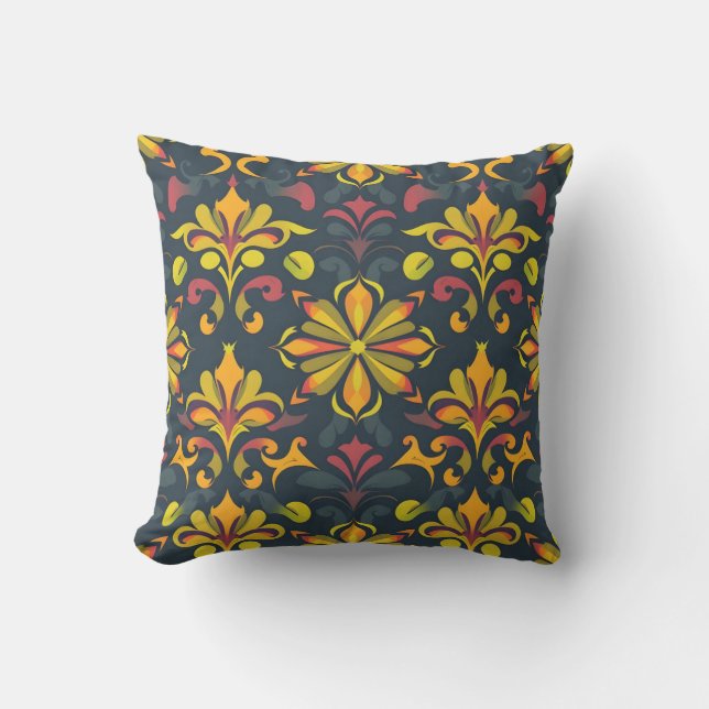 Vibrant Artistic Pillow - Elegant Home Decor (Front)