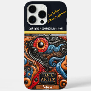 Vibrant Artwork with Striking Eye Detail iPhone 16 Pro Max Case