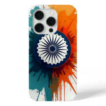 "Vibrant Ashoka Chakra iPhone Case – Abstract Pain
