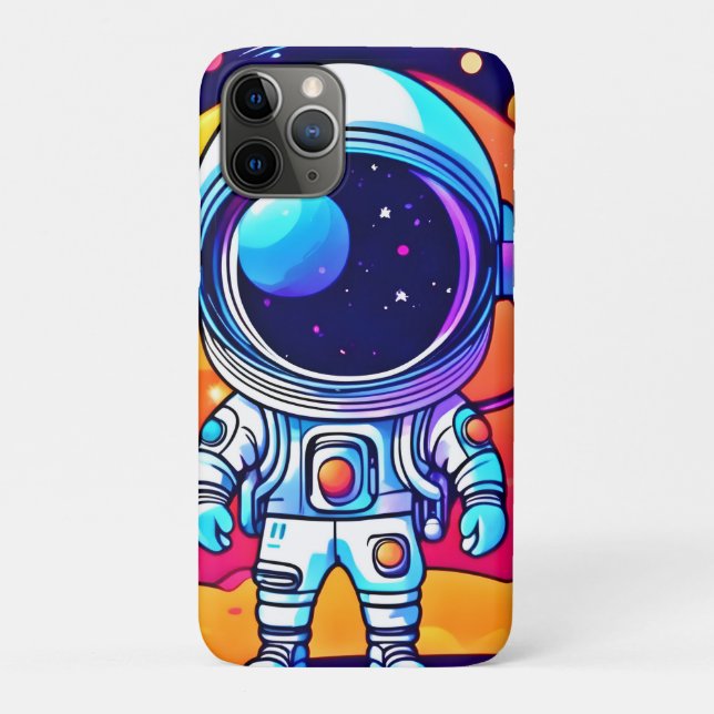 Vibrant Astronaut in Cosmic Art Case-Mate iPhone Case (Back)