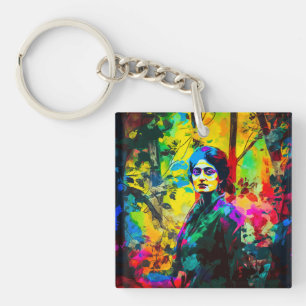 Vibrant Autumn Beauty  Keychain