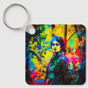 Vibrant Autumn Beauty  Keychain