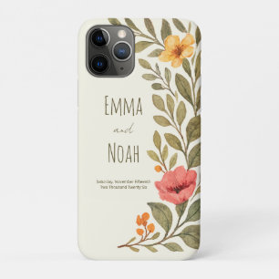 Vibrant Autumn Botanical Floral Custom iPhone 11 Pro Case