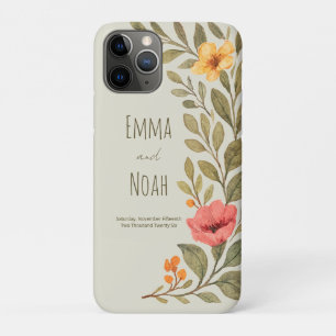 Vibrant Autumn Botanical Floral Custom iPhone 11 Pro Case