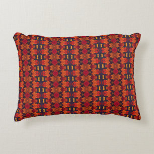 Vibrant Autumn Leaf Pattern Accent Pillow