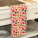 Vibrant Autumn Leaves Multi-Coloured Pattern Kitchen Towel<br><div class="desc">Perfect for fall gifting and occasions,  this vibrant,  multi-coloured leaves pattern is sure to provide cheer to your kitchen.</div>